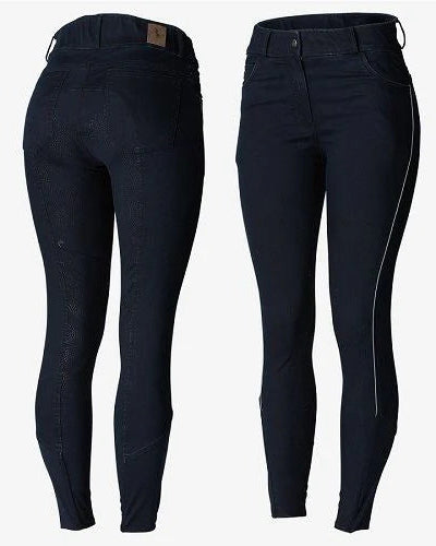 Mikaela Ladies Denim Breeches - Black Iris Dark Blue - Million Dollar Store Framework