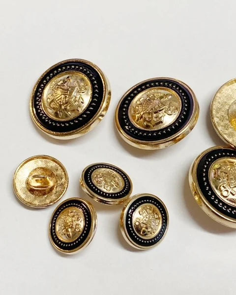 Buttons - Gold & Black with Shields - Million Dollar Store Framework