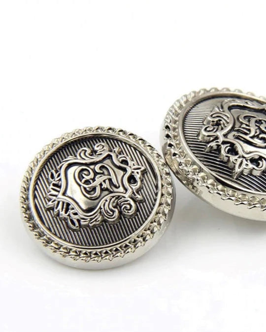 Buttons - Silver Shield Jacket (Metal) - Million Dollar Store Framework